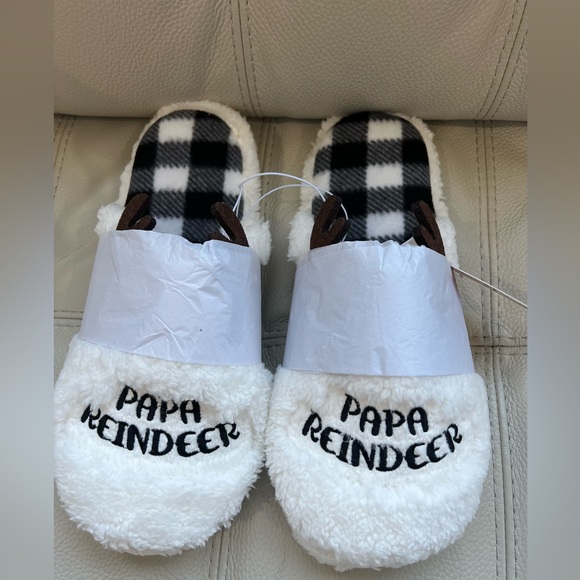 Jammies for Families Papa Reindeer Slipper Men’s Size Large (10-11) Holiday - Picture 3 of 7